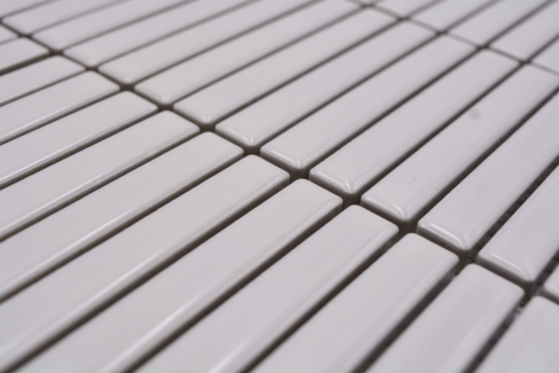 Échantillon manuel de mosaïque céramique carreaux de mosaïque blanc brillant mur cuisine salle de bain douche MOS24-CG11_m