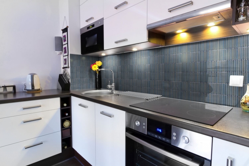 Motif main Mosaïque céramique Carreaux de mosaïque gris bleu brillant mur cuisine salle de bain douche MOS24-CG41_m