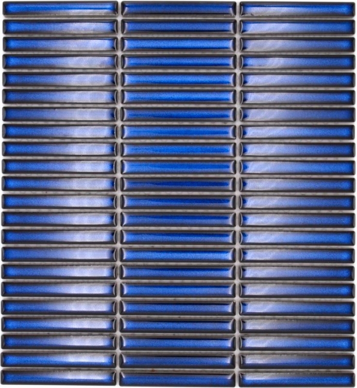 Motif main Mosaïque céramique Carreaux de mosaïque bleu cobalt brillant mur cuisine salle de bain douche MOS24-CG51_m