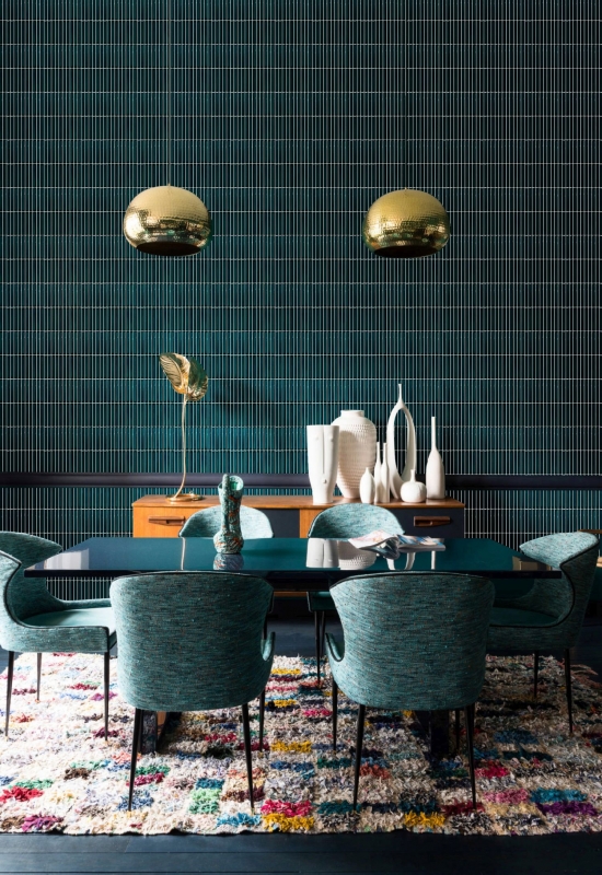 Motif main Mosaïque céramique Carreaux de mosaïque vert brillant mur cuisine salle de bain douche MOS24-CG61_m