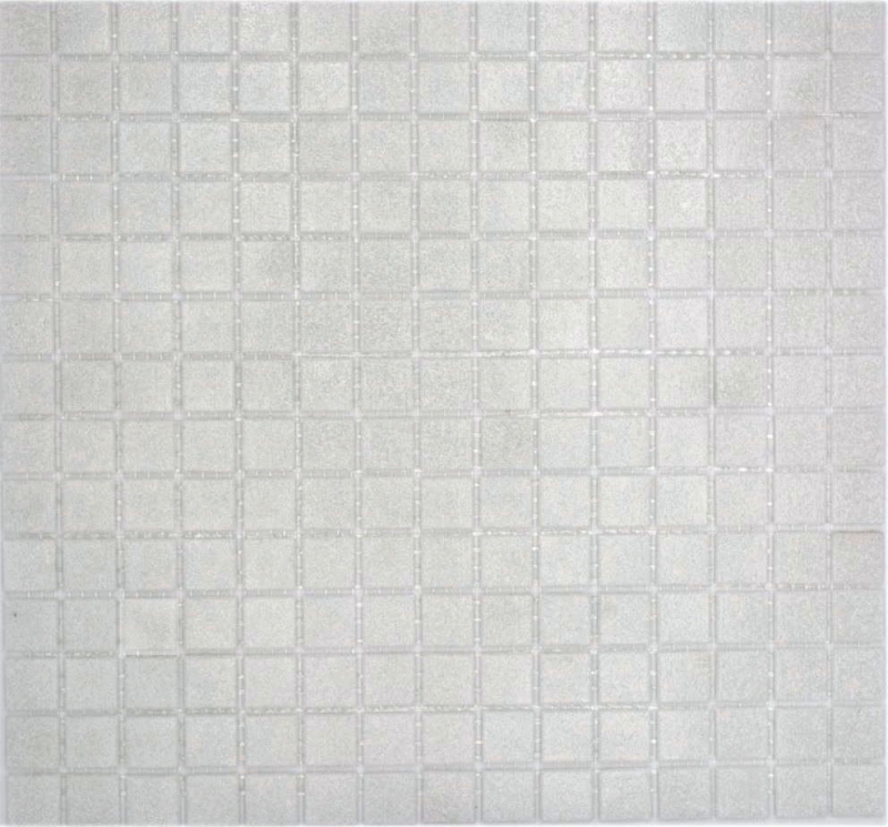 Mosaïque de verre Carreau de mosaïque vieux blanc gris clair cream Classic collé sur papier - MOS200-A03