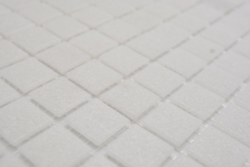 Mosaïque de verre Carreau de mosaïque vieux blanc gris clair cream Classic collé sur papier - MOS200-A03
