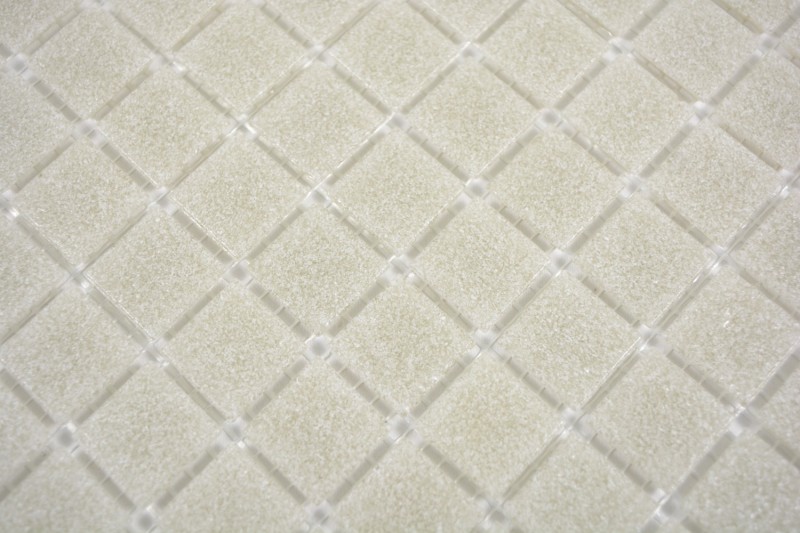 Mosaïque de verre Mosaïque gris clair Cream Carreau de mur Carreau de cuisine Salle de bain - MOS200-A05