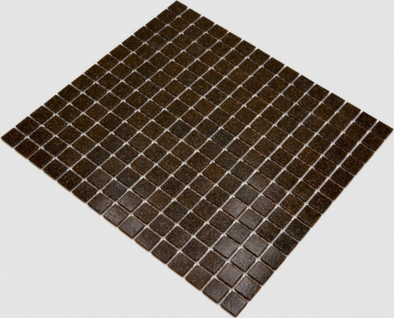 Mosaïque de verre MMosaïque noire brune Miroir de cuisine MOS200-A36