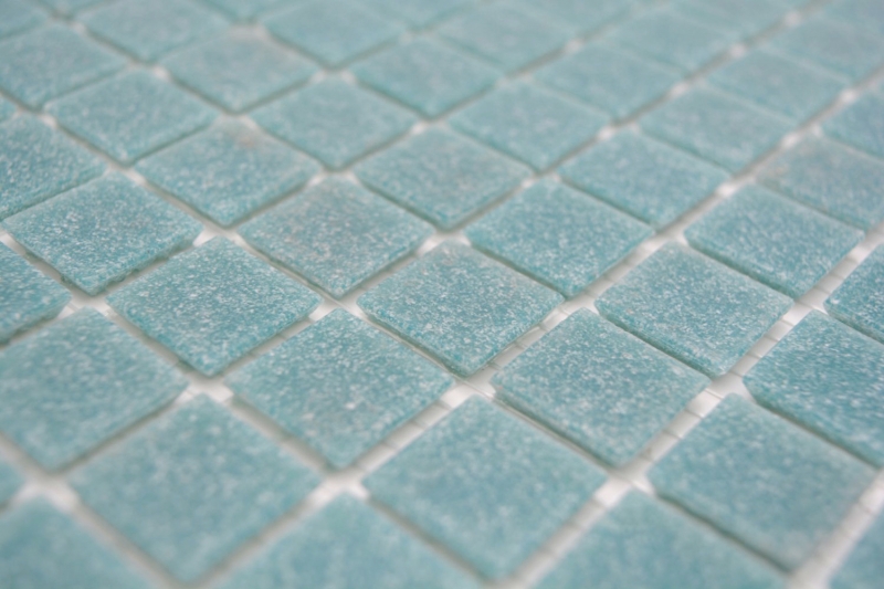 Mosaïque de verre Carreau de mosaïque Pastel Bleu Gris Classic collé sur papier - MOS200-A52