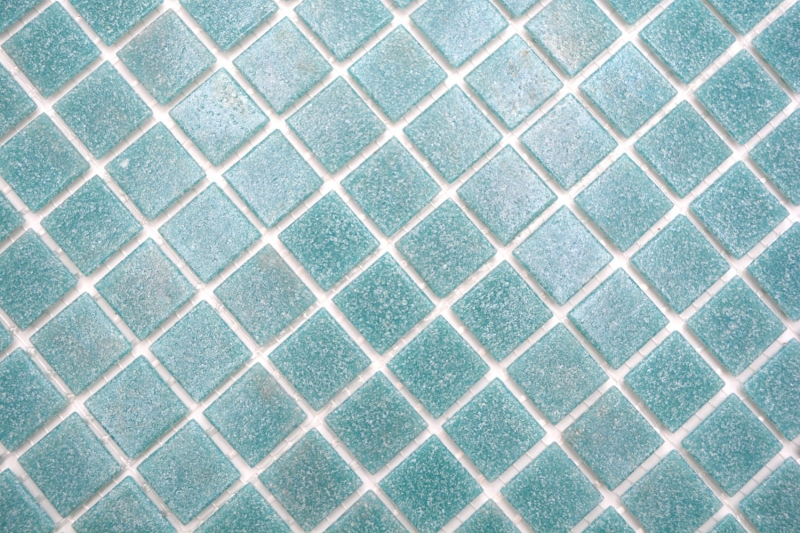 Mosaïque de verre Carreau de mosaïque Pastel Bleu Gris Classic collé sur papier - MOS200-A52