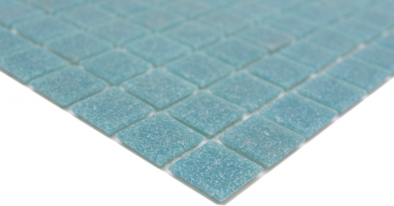 Mosaïque de verre Carreau de mosaïque Pastel Bleu Gris Classic collé sur papier - MOS200-A52