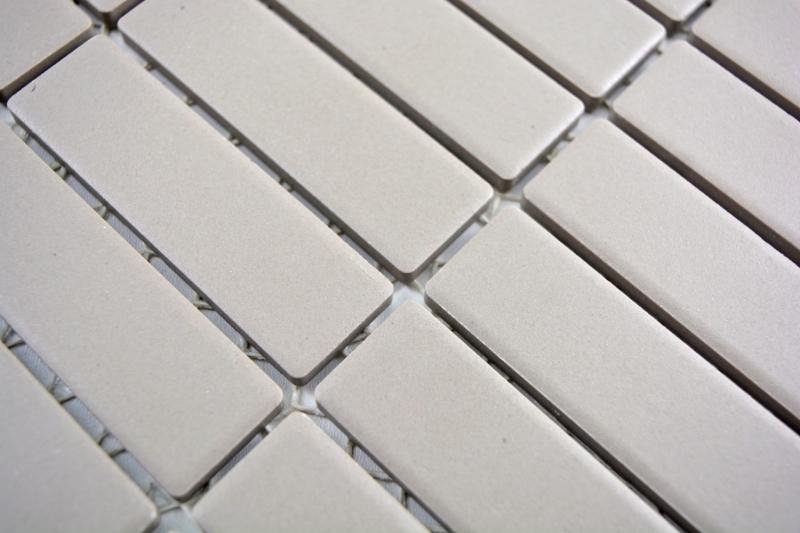 Bâtonnets Mosaïque Céramique non émaillée gris clair antidérapant receveur de douche carrelage de sol carrelage de salle de bain - MOS24-1202
