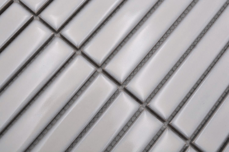 Mosaïque en céramique Bâtons Modern Art vieux blanc brillant MOS24-S30