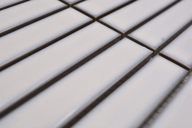 Mosaïque en céramique Bâtons Modern Art vieux blanc brillant MOS24-S30