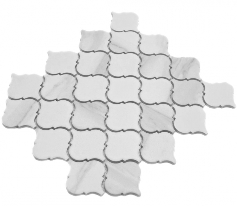 Céramique Mosaïque Florentine Carrare Vintage blanc gris mat MOS13-0201