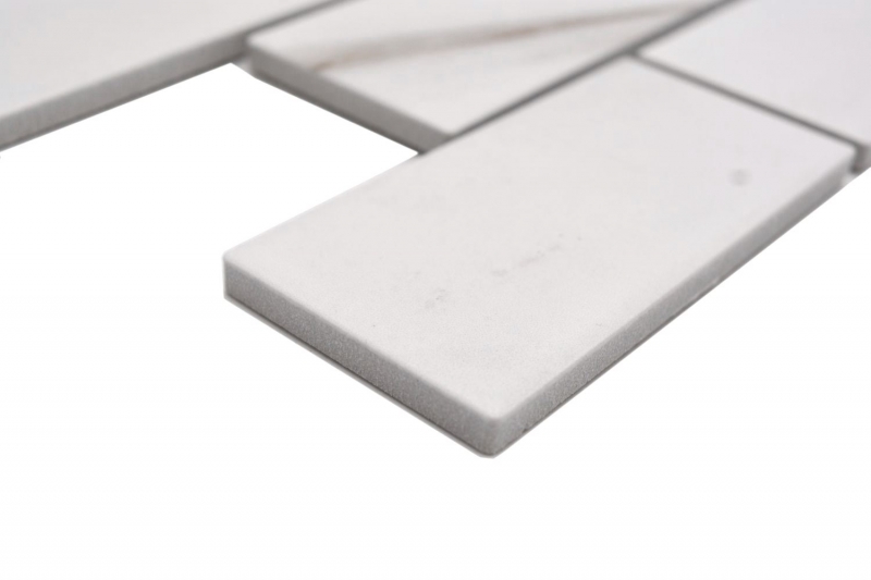 Céramique Carreau de mosaïque composite Calacatta blanc gris-brun mat MOS26M-1112