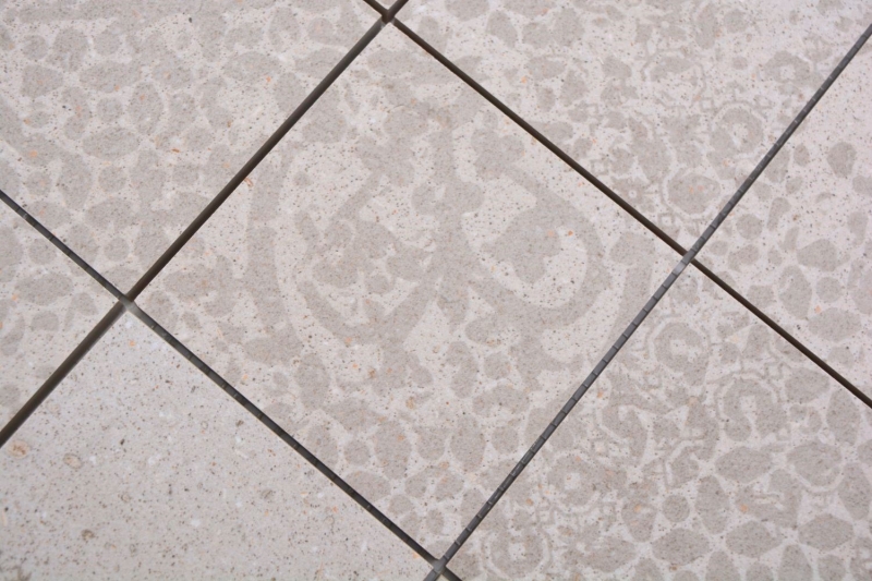 Céramique Carreau de mosaïque Grès cérame gris clair beige à motifs MOS23-B5