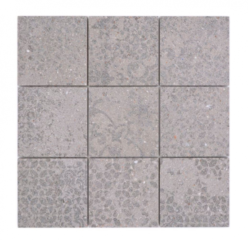 Céramique Carreau de mosaïque Grès cérame gris clair anthracite à motifs MOS23-G7