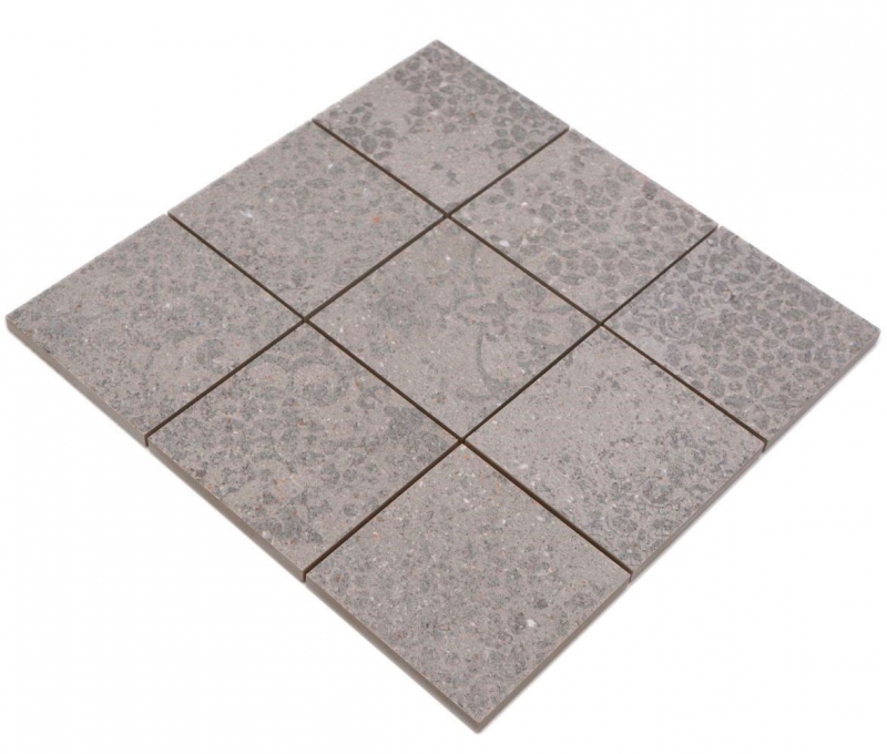 Céramique Carreau de mosaïque Grès cérame gris clair anthracite à motifs MOS23-G7