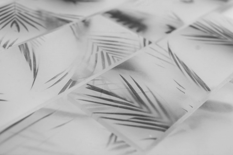 Mosaïque de verre Carreau de mosaïque composite blanc noir mat aspect feuille MOS88-FL25