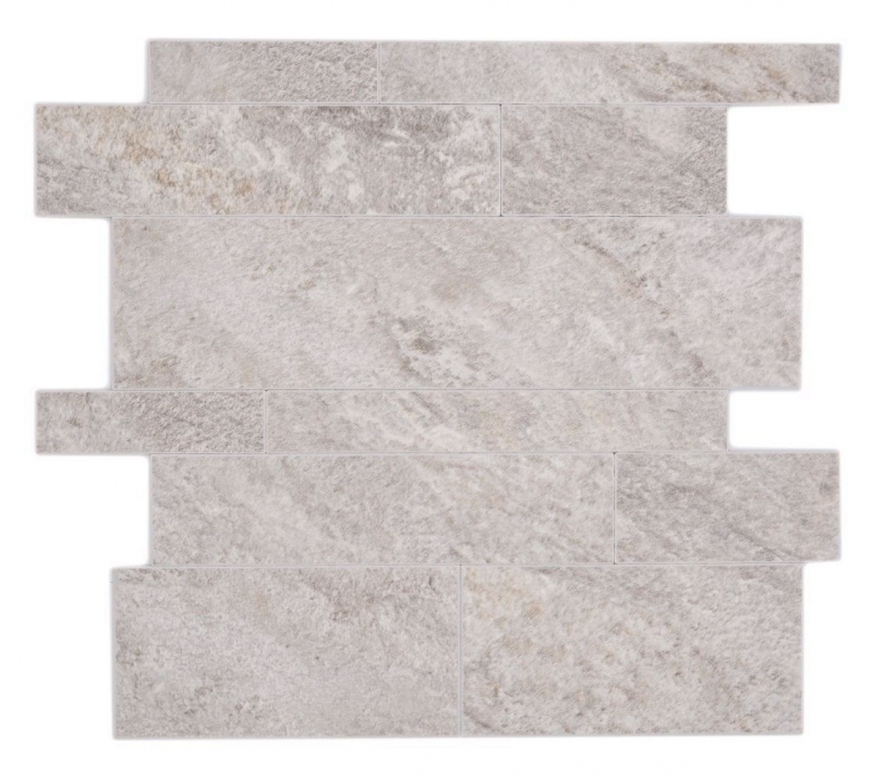 Tapis mosaïque autocollant vinyle aspect pierre beige gris Rectangulaire MOS200-SP01