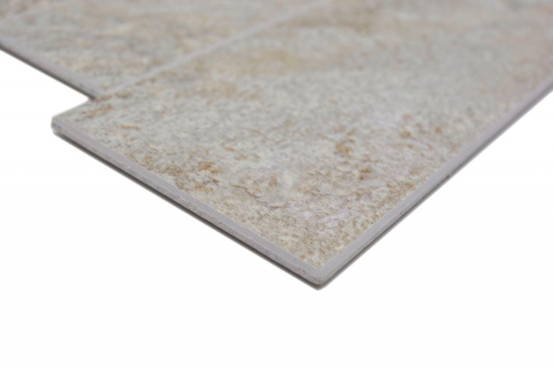 Tapis mosaïque autocollant vinyle aspect pierre beige gris Rectangulaire MOS200-SP01