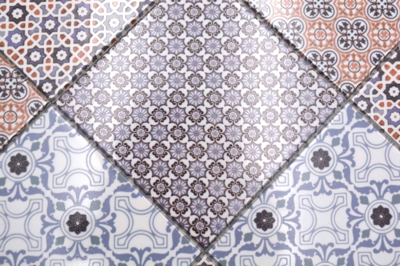 Tapis mosaïque autocollant vinyle rétro style maison de campagne MOS200-S1404
