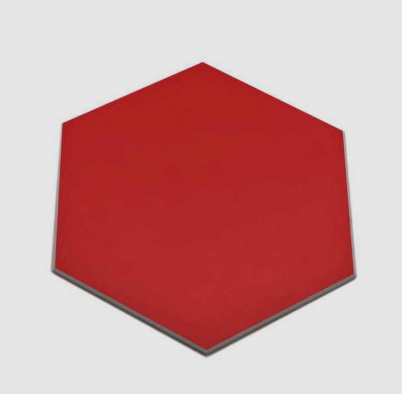 Carreau de mosaïque hexagonal autocollant en vinyle rouge MOS200-S09