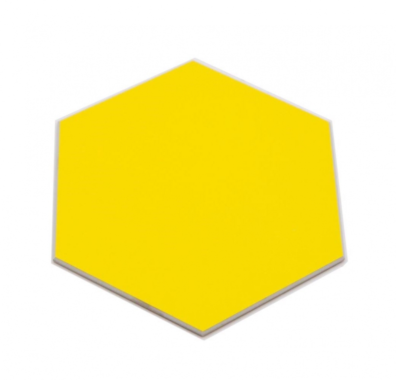 Carreau de mosaïque hexagonal autocollant en vinyle jaune MOS200-S07