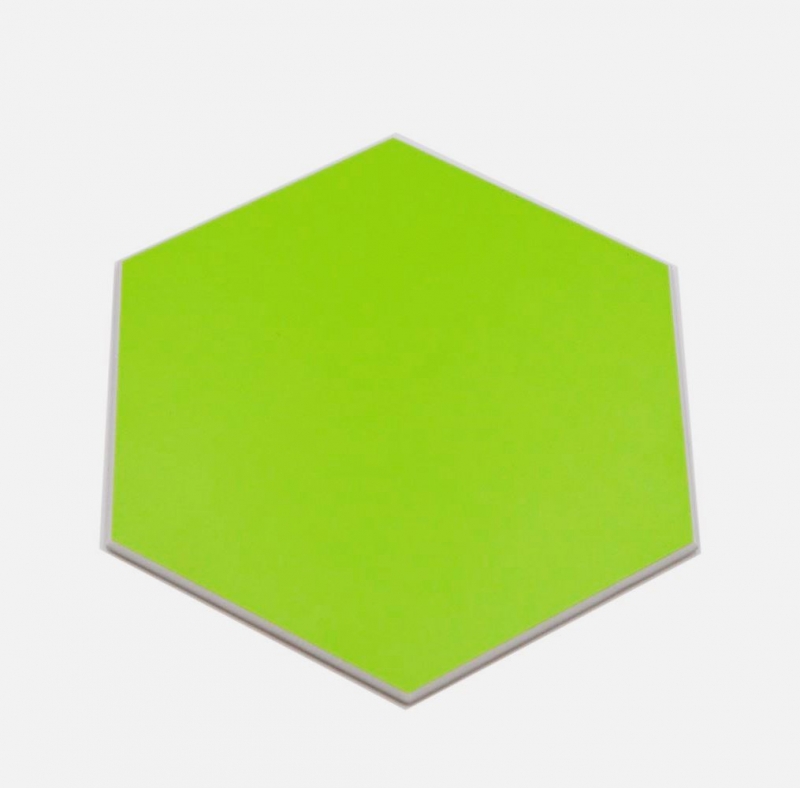 Carreau de mosaïque hexagonale autocollant en vinyle vert MOS200-S05