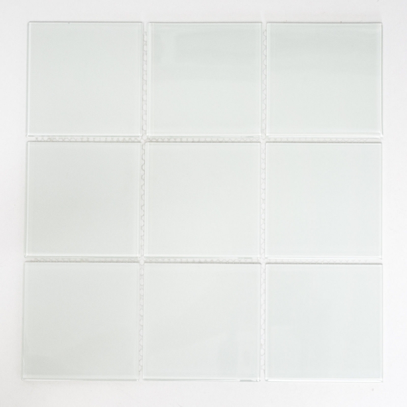 Mosaïque de verre Carreau carré blanc mat givré verre dépoli Article spécial SPO CM Z491