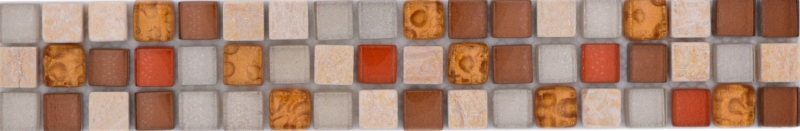Pierre naturelle Bordure Plinthe décorative Verre Bordure mosaïque Plinthe décorative - MOS92-BO1109