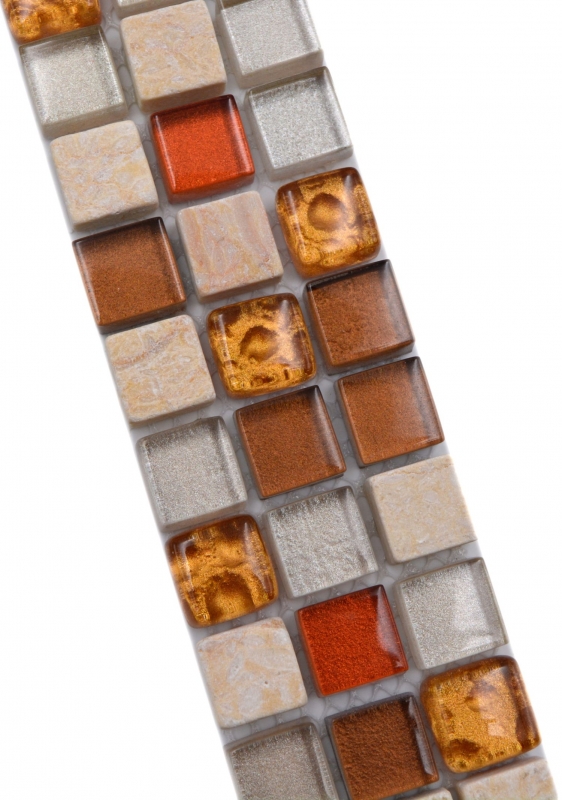 Pierre naturelle Bordure Plinthe décorative Verre Bordure mosaïque Plinthe décorative - MOS92-BO1109
