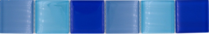 Mosaïque de verre Carreaux de mosaïque de verre bordure de verre bleu brillant mur cuisine salle de bain douche MOS92-BO19480_f