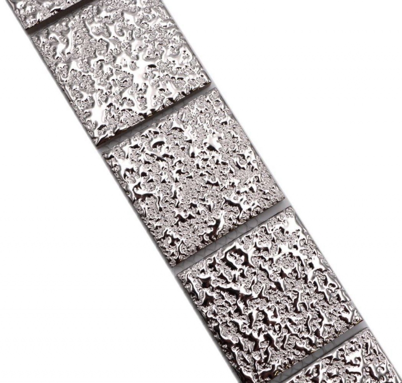 Mosaïque Borde Bordüre Argent Structure MOS16BOR-0207