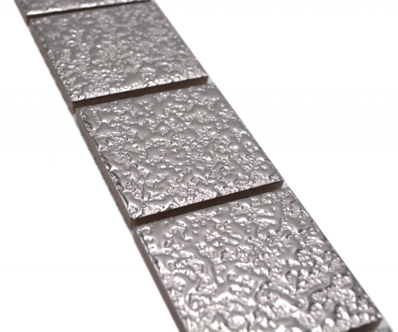 Mosaïque Borde Bordüre Argent Structure MOS16BOR-0207