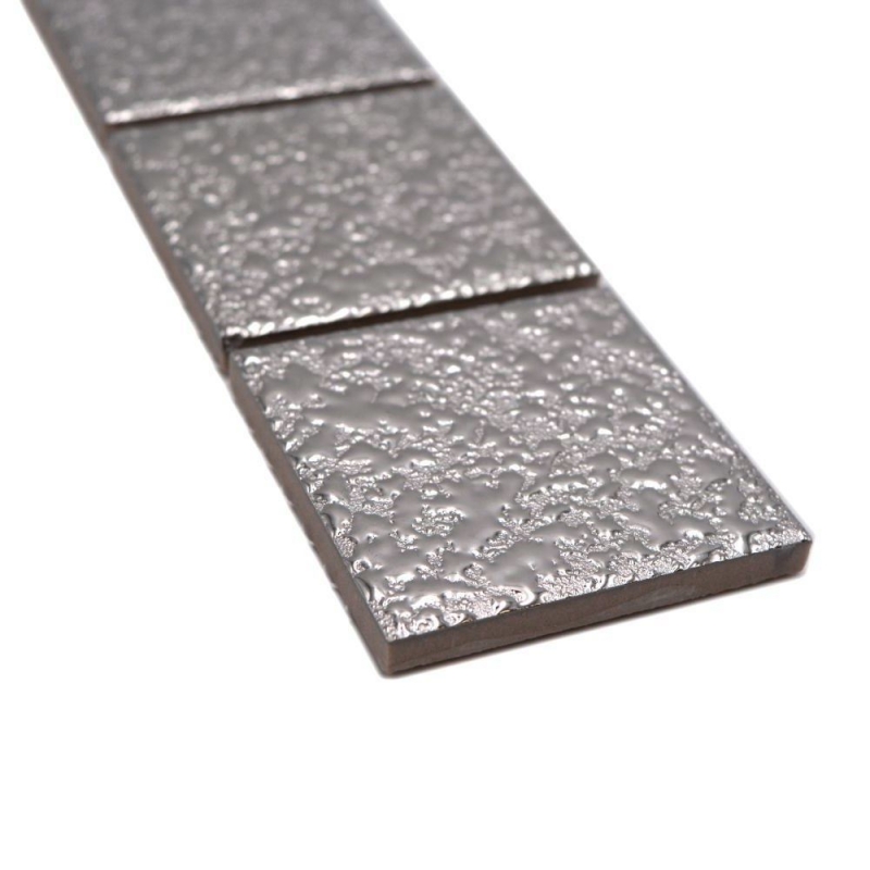 Mosaïque Borde Bordüre Argent Structure MOS16BOR-0207