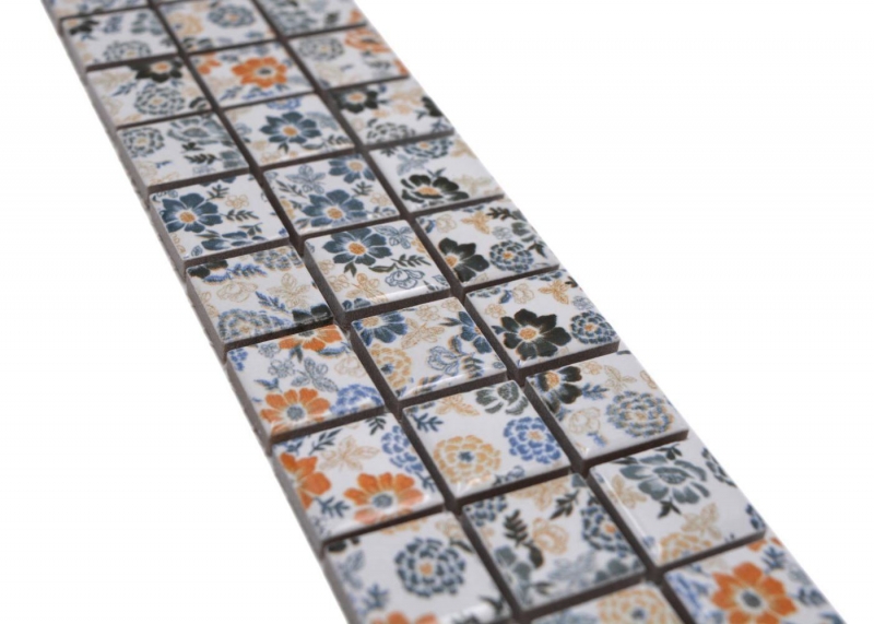 Mosaïque Bordures Fleur de Printemps Rétro MOS18CBOR-1401