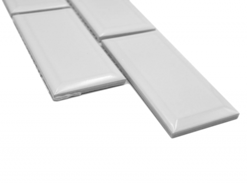 Mosaïque Bordures Metro blanc uni MOS26BORM-0101