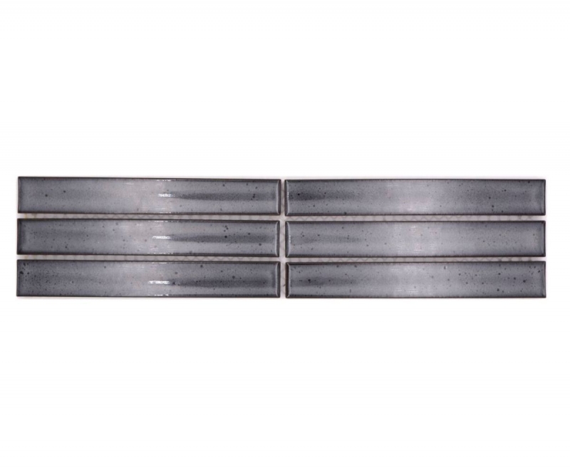 Mosaïque Bordures Bâtonnets gris moucheté brillant MOS24BOR-CS26