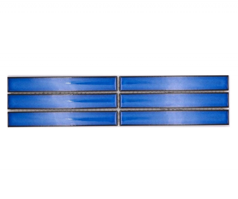 Mosaïque Bordures Bâtonnets bleu moucheté brillant MOS24BOR-CS46