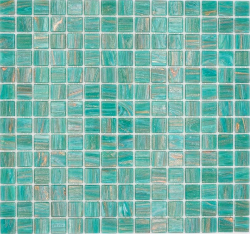 Mosaïque de verre Carreau de mosaïque Vert Turquoise Cuivre changeant MOS230-G65