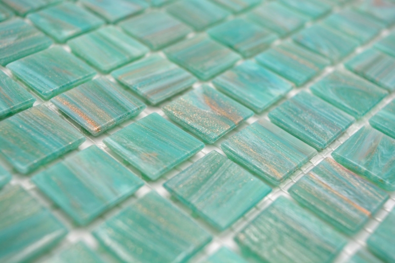Mosaïque de verre Carreau de mosaïque Vert Turquoise Cuivre changeant MOS230-G65