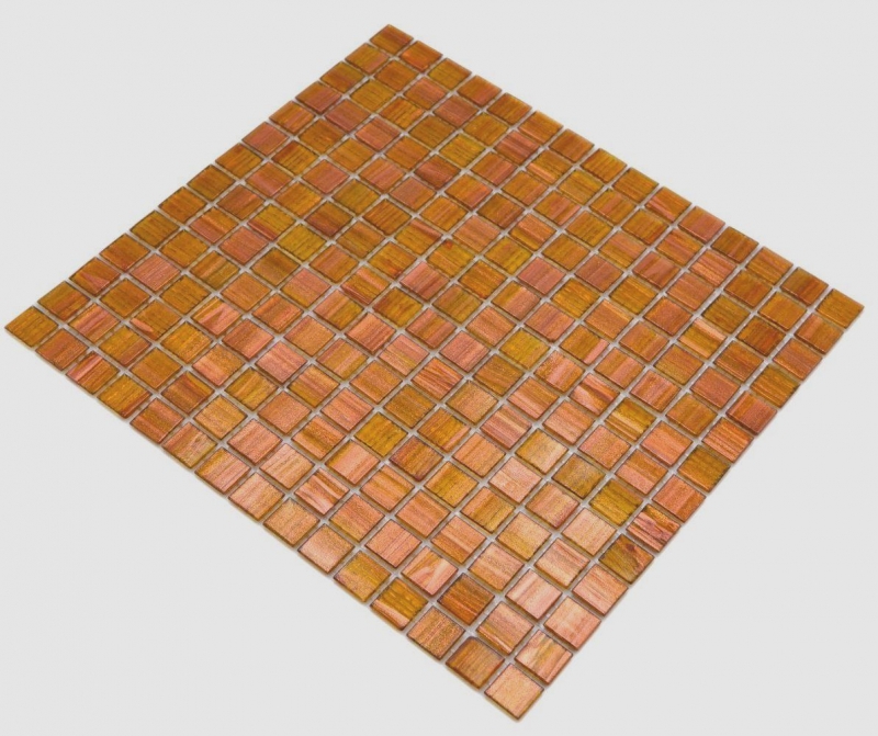 Mosaïque de verre Carreau de mosaïque brun doré cuivre MOS230-G34