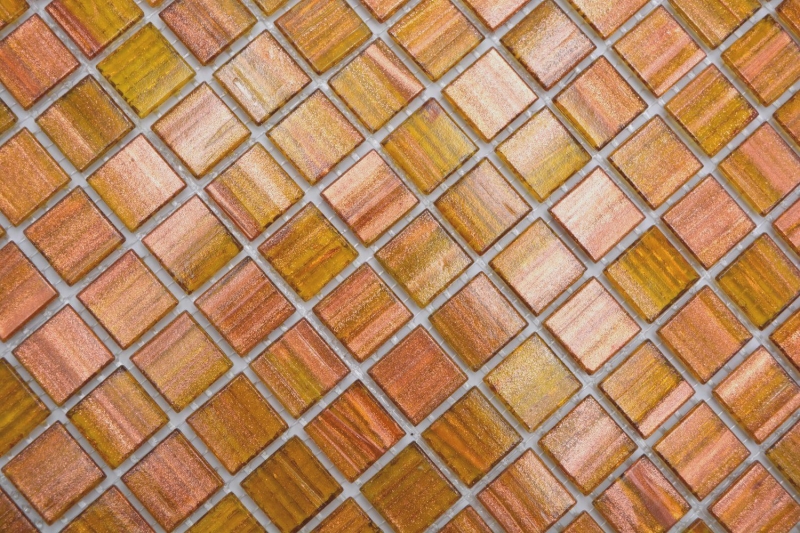Mosaïque de verre Carreau de mosaïque brun doré cuivre MOS230-G34