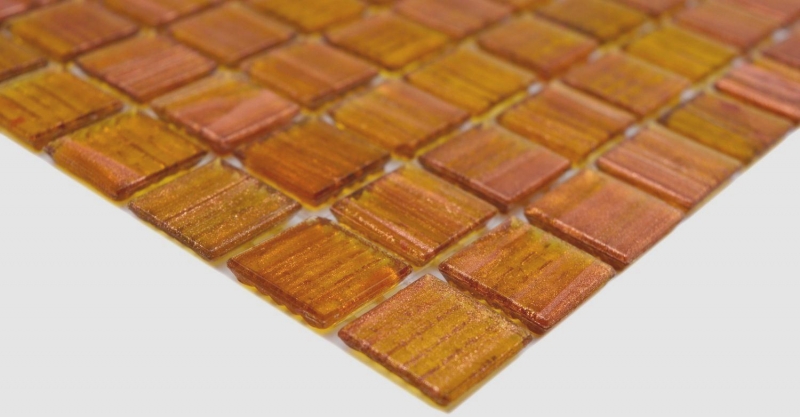 Mosaïque de verre Carreau de mosaïque brun doré cuivre MOS230-G34