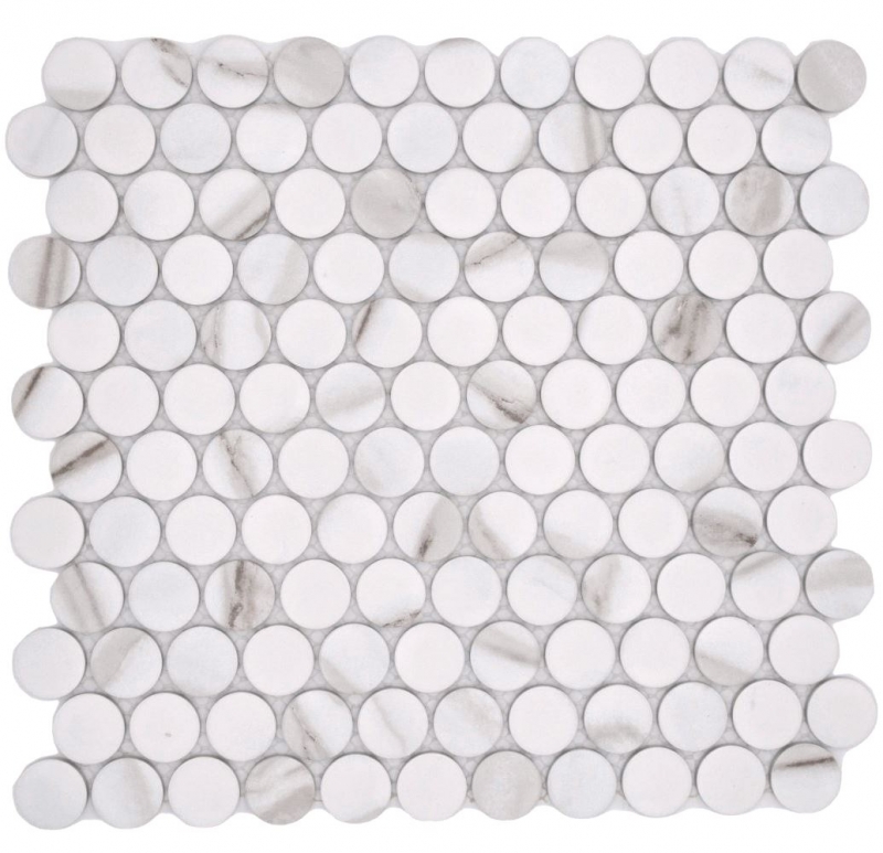 Mosaïque céramique blanche mate aspect pierre Carreau de cuisine Miroir de salle de bain Paroi de douche MOS10-1112GR_f