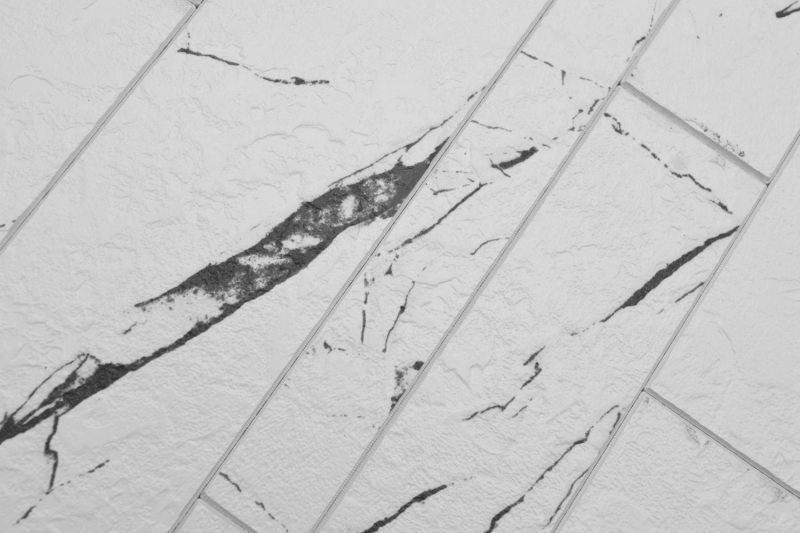 Mosaïque Carreaux autocollants blanc mat aspect pierre Carreaux mosaïque mur cuisine carrelage salle de bain MOS200-SP02_f