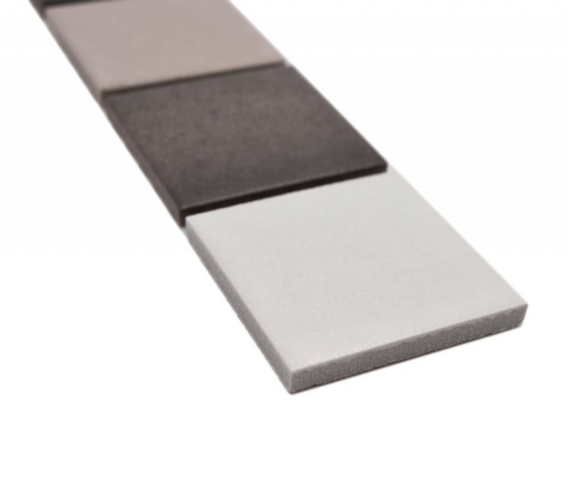 Bordure Borde Mosaïque beige marron mat Carreau de cuisine Miroir de salle de bain Paroi de douche MOS14BOR-1213_f