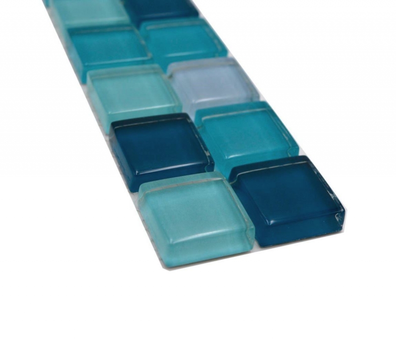 Bordure Borde Mosaïque mix multicolore brillant Carreau de mosaïque mur de cuisine Miroir de salle de bain Mur de douche MOS88BOR-XCE95_f
