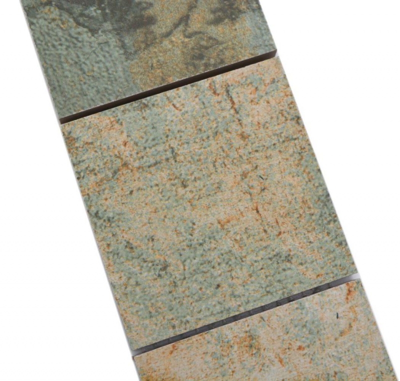 Bordure Borde Mosaïque mix beige/brun/vert mat aspect moquette carreau de mosaïque mur cuisine carrelage salle de bain mur douche MOS23BOR-95CB_f