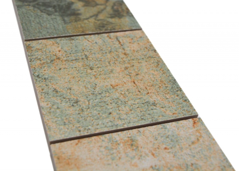 Bordure Borde Mosaïque mix beige/brun/vert mat aspect moquette carreau de mosaïque mur cuisine carrelage salle de bain mur douche MOS23BOR-95CB_f