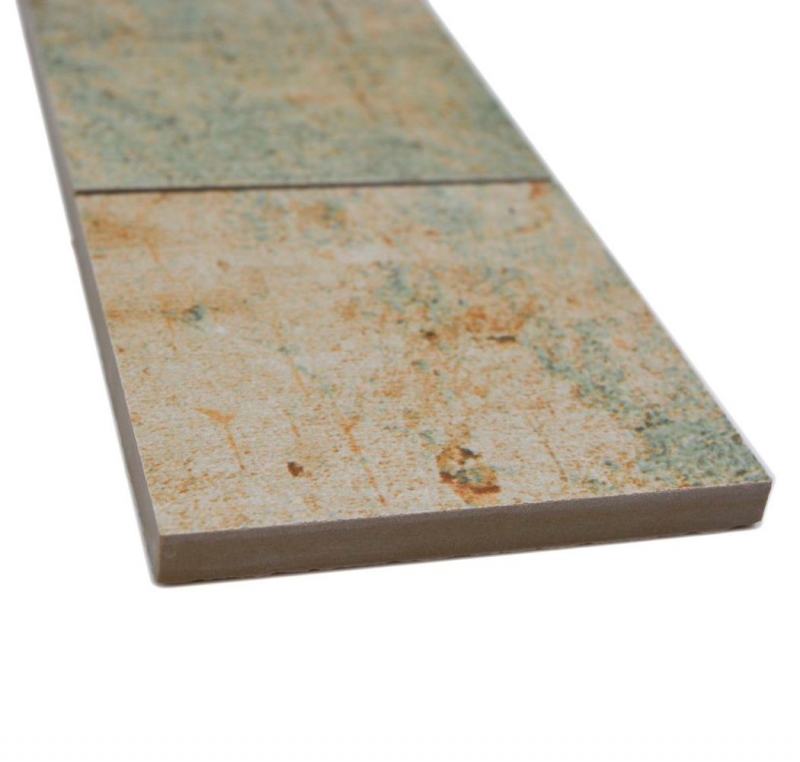 Bordure Borde Mosaïque mix beige/brun/vert mat aspect moquette carreau de mosaïque mur cuisine carrelage salle de bain mur douche MOS23BOR-95CB_f
