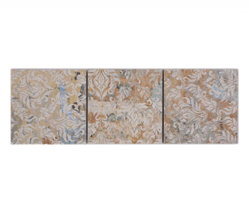 Bordure Borde Mosaïque mix léger multicolore mat aspect moquette carreau de mosaïque mur cuisine carrelage salle de bain mur douche MOS23BOR-95CS_f
